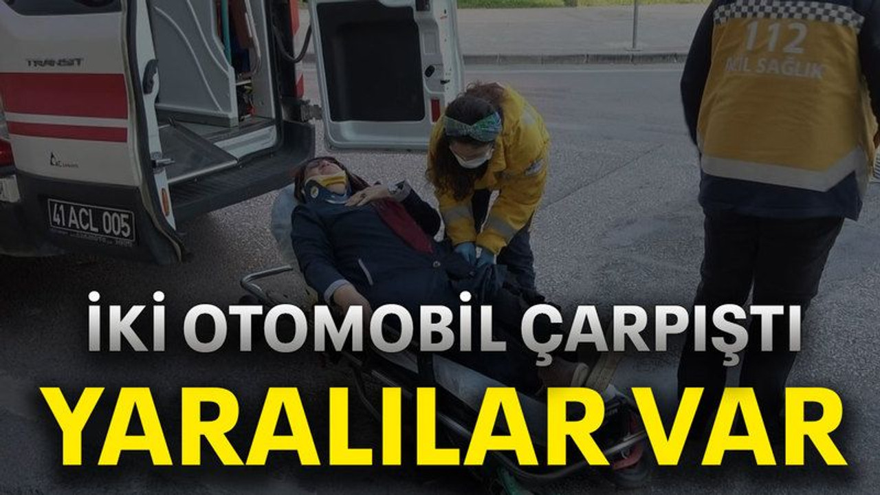 İki otomobil çarpıştı yaralılar var